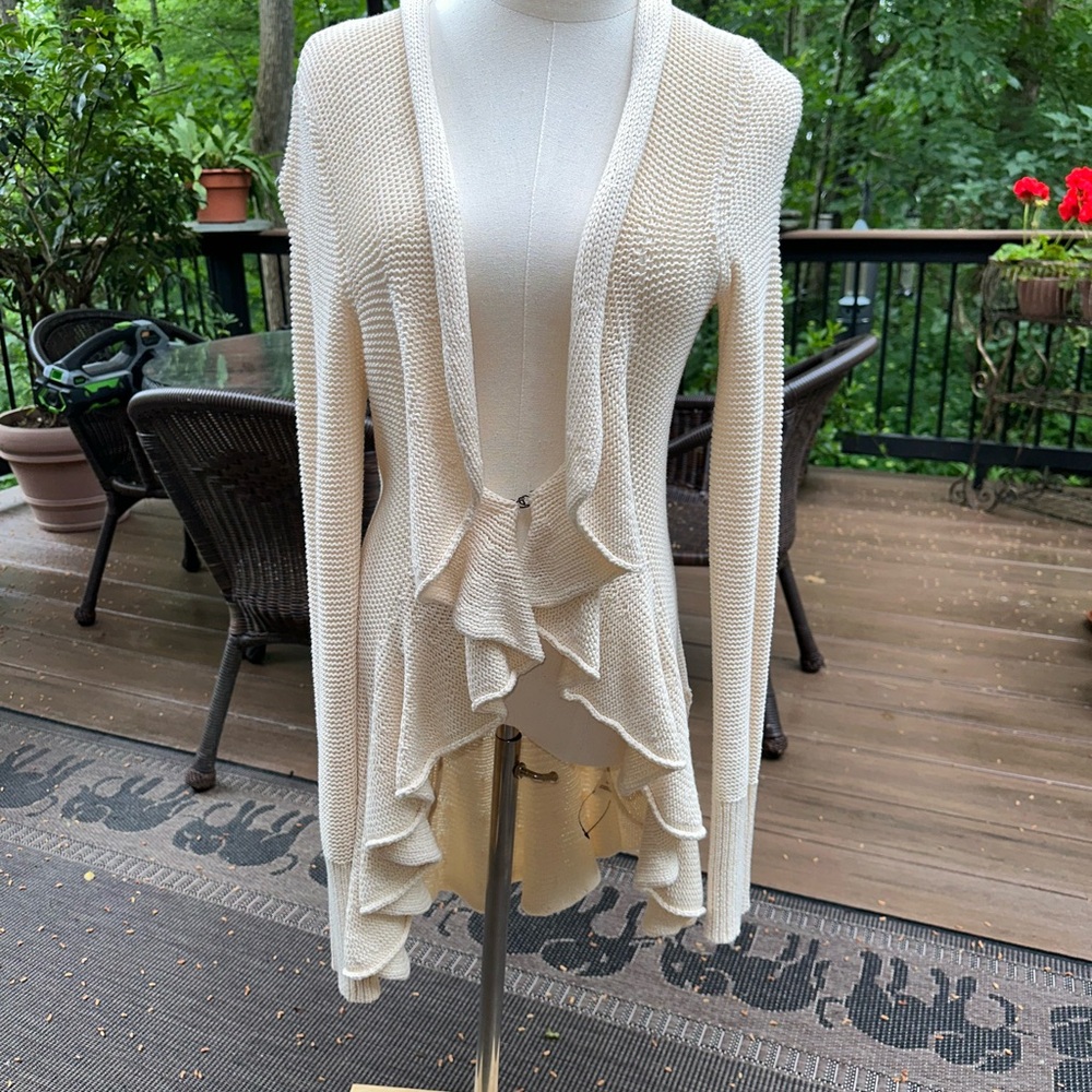 Free People Cream Knit Cardigan Sweater